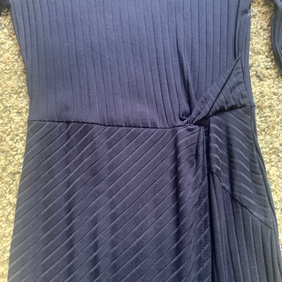 Ultra Flirt Navy Long Sleeve Dress - Picture 3 of 5
